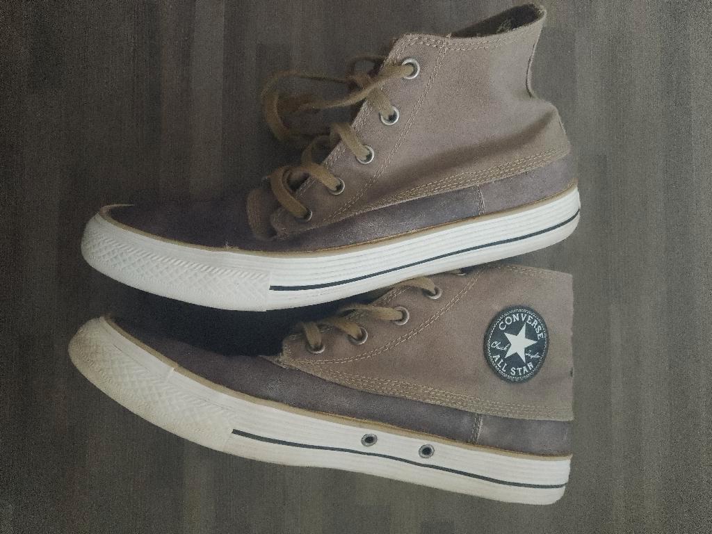 45 converse all star hoge sneakers in heel goede staat, Kleding | Heren, Schoenen, Bruin, Verzenden, Zo goed als nieuw, Sneakers