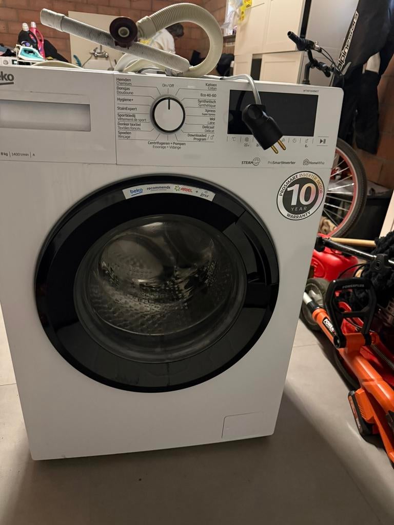 BEKO Wasmachine 1400 toeren 8Kg, 1200 à 1600 tours, Programme lavage à la main, Comme neuf, Chargeur frontal