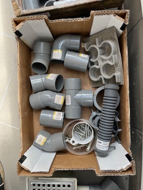 hulpstukken afvoerleiding, Doe-het-zelf en Bouw, Buizen en Afvoer, Ophalen, Bochten, PVC, Nieuw