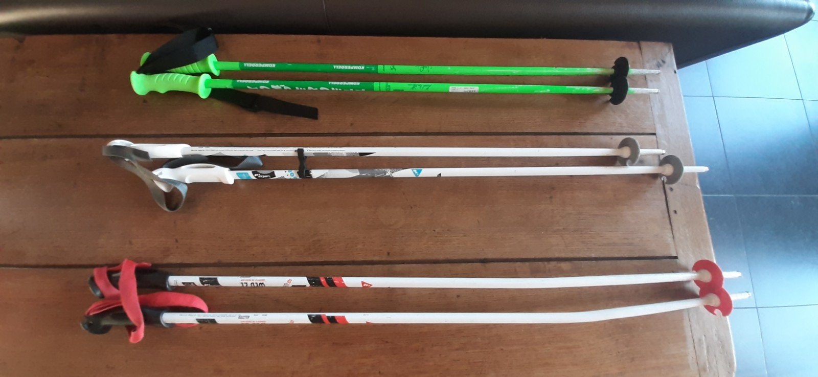 3 paar skistokken, Moins de 100 cm, Autres marques, Enlèvement, Utilisé