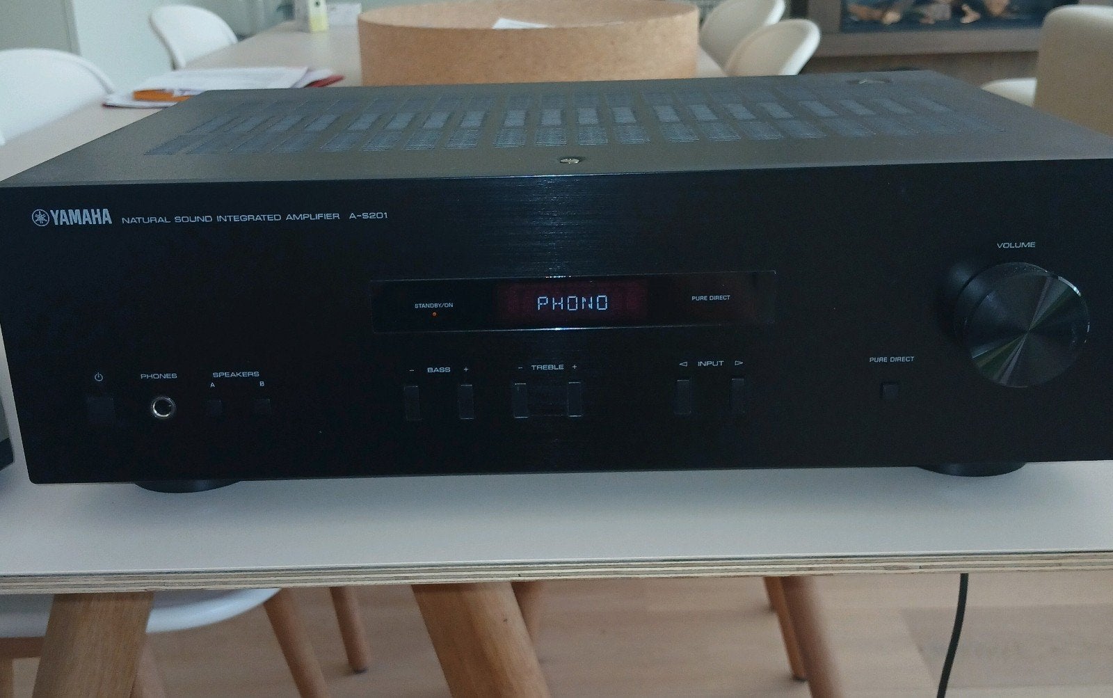 Yamaha versterker A S201, Audio, Tv en Foto, Versterkers en Ontvangers, Ophalen, Yamaha, Zo goed als nieuw, 60 tot 120 watt