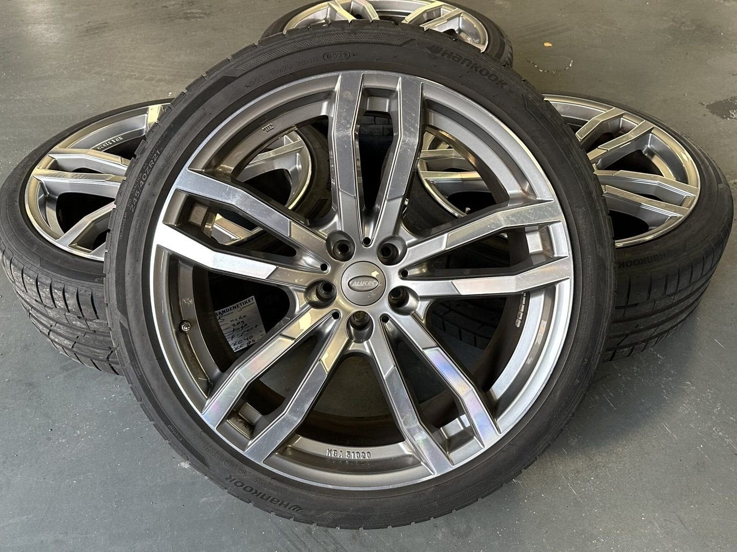 #903 21 Inch velgenset Volvo XC60 XC90 Jaguar F Pace + TPMS, Autos : Pièces & Accessoires, Pneus & Jantes, Pneus et Jantes, 245 mm