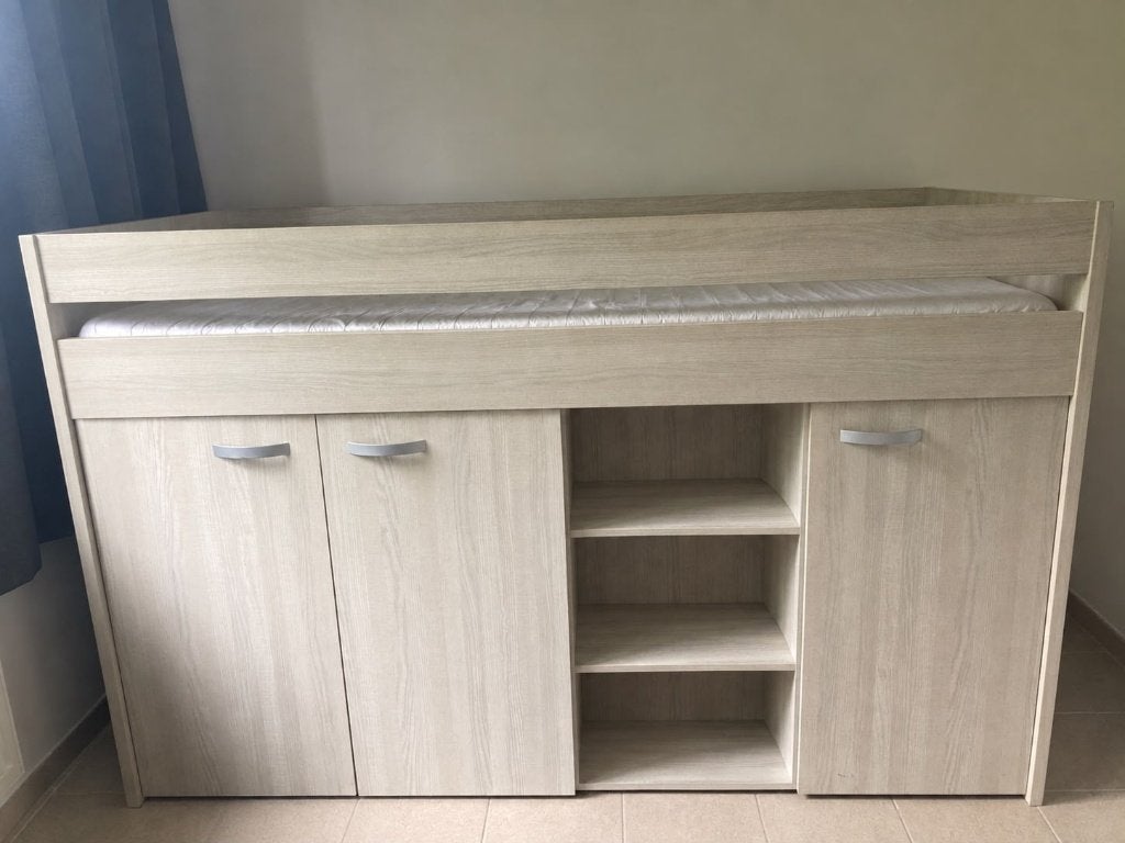 Hoogslaper met veel opbergruimte, Huis en Inrichting, Ophalen, Gebruikt, Eenpersoons, Minder dan 160 cm