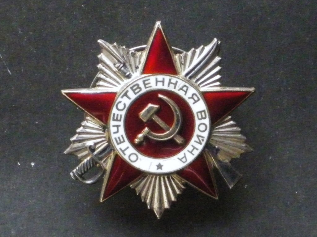 Étoile URSS order of the patriotic war CCCP borstster, Verzenden, Landmacht, Lintje, Medaille of Wings