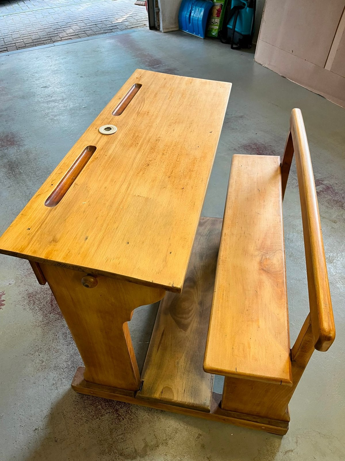Houten schoolbank, Antiek en Kunst, Ophalen