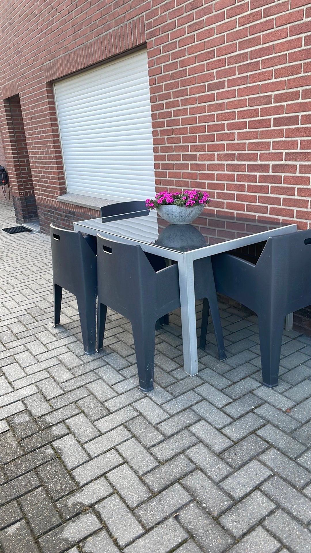 Tafel en stoelen, Chaise, Salons de jardin, Synthétique, Utilisé