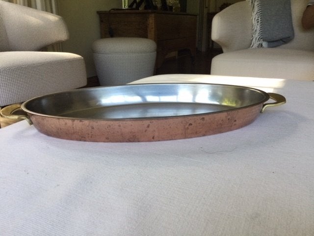 ovenschotel koper ovaal swiss spring culinox, Ophalen of Verzenden, Zo goed als nieuw, Overige materialen, Overige typen