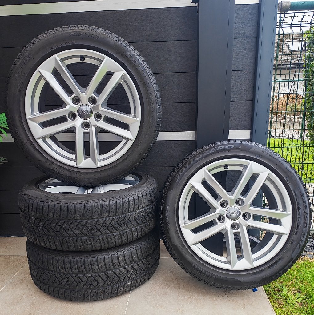 Jantes Audi Original + Pneus Pirelli Hiver, Pneus et Jantes, Pneus hiver, Véhicule de tourisme, 17 pouces