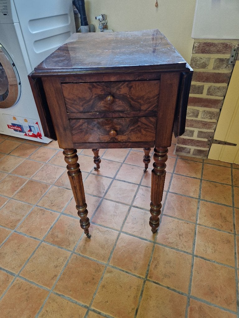 Antiek franse provinciale Pembroke klaptafel, Ophalen