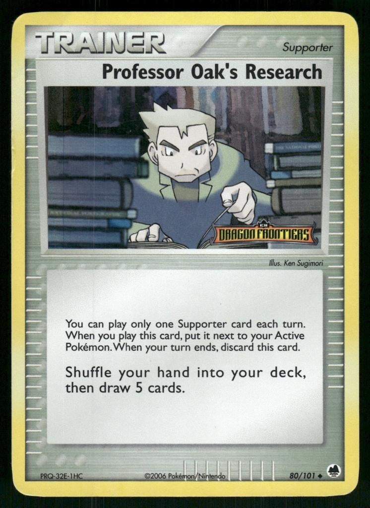 Professor Oak's Research 80/101 - Dragon Frontiers (Reverse, Envoi, Utilisé