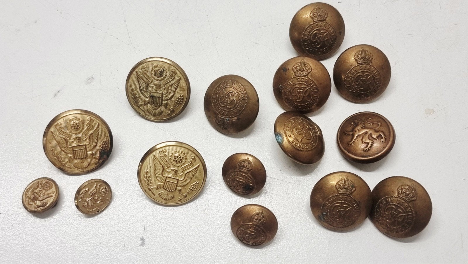 lot oude militaire knopen, Verzamelen, Ophalen of Verzenden, /, /, /