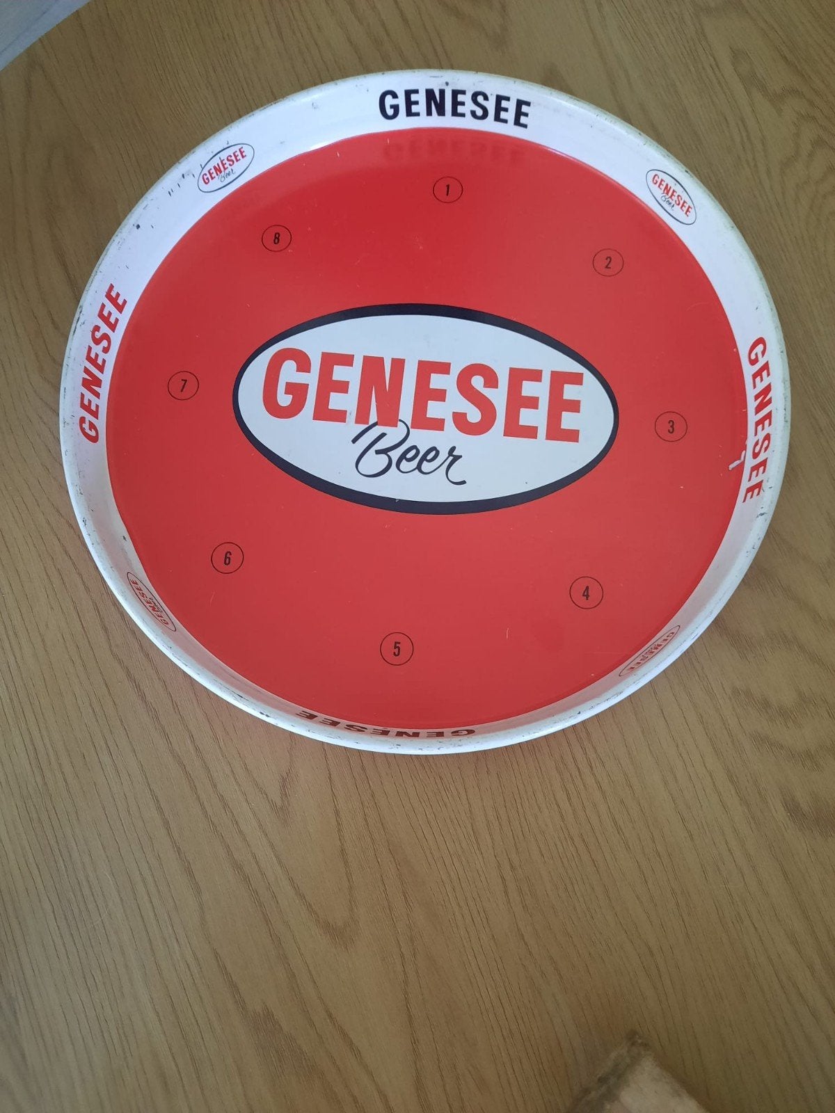 Bierplateau Genesee Rochester vintage, Verzamelen, Ophalen, Gebruikt, Reclamebord, Plaat of Schild, Overige merken