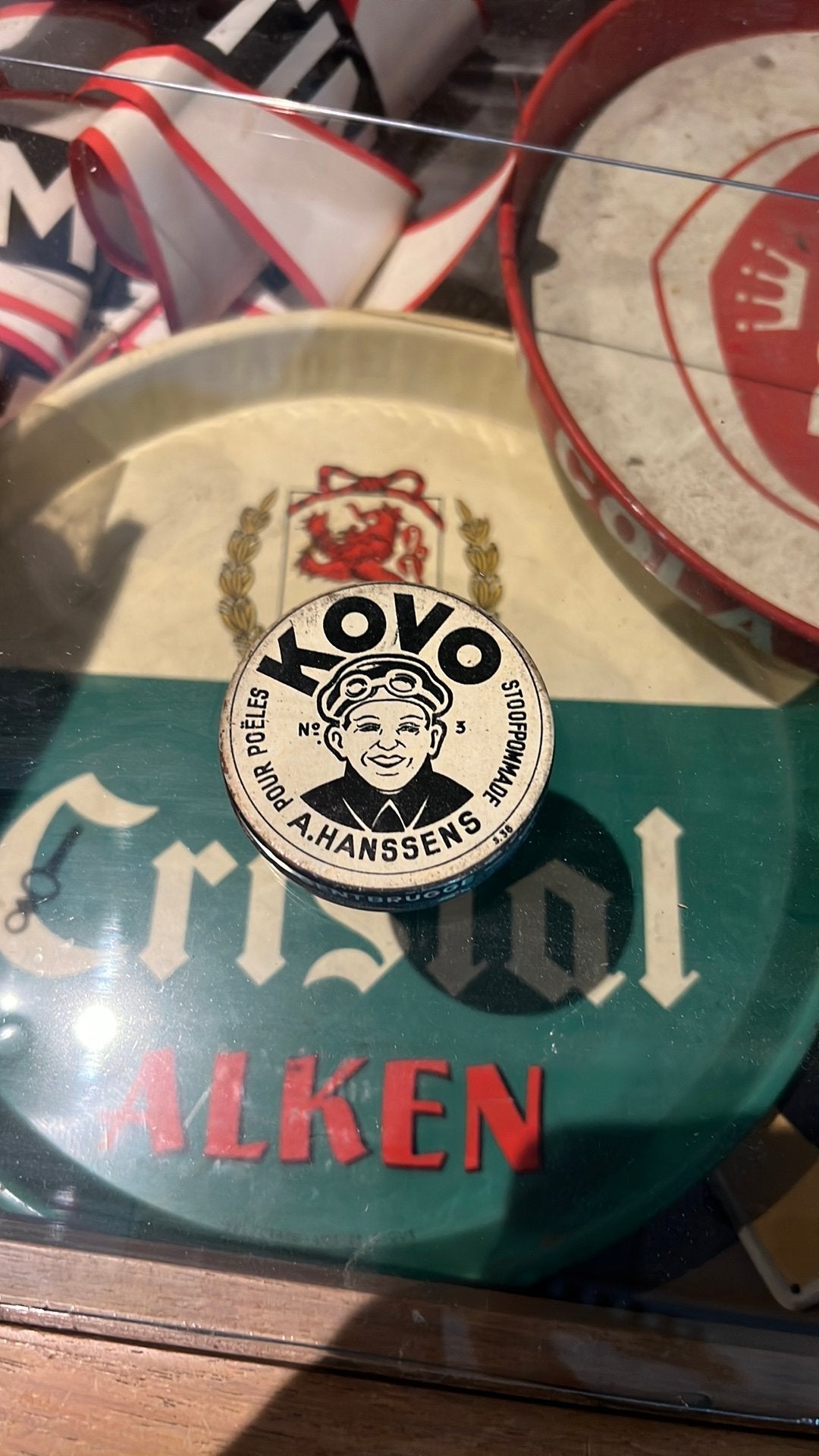 Blikken doosje Kovo stoofpommade A.Hanssens, Ophalen of Verzenden