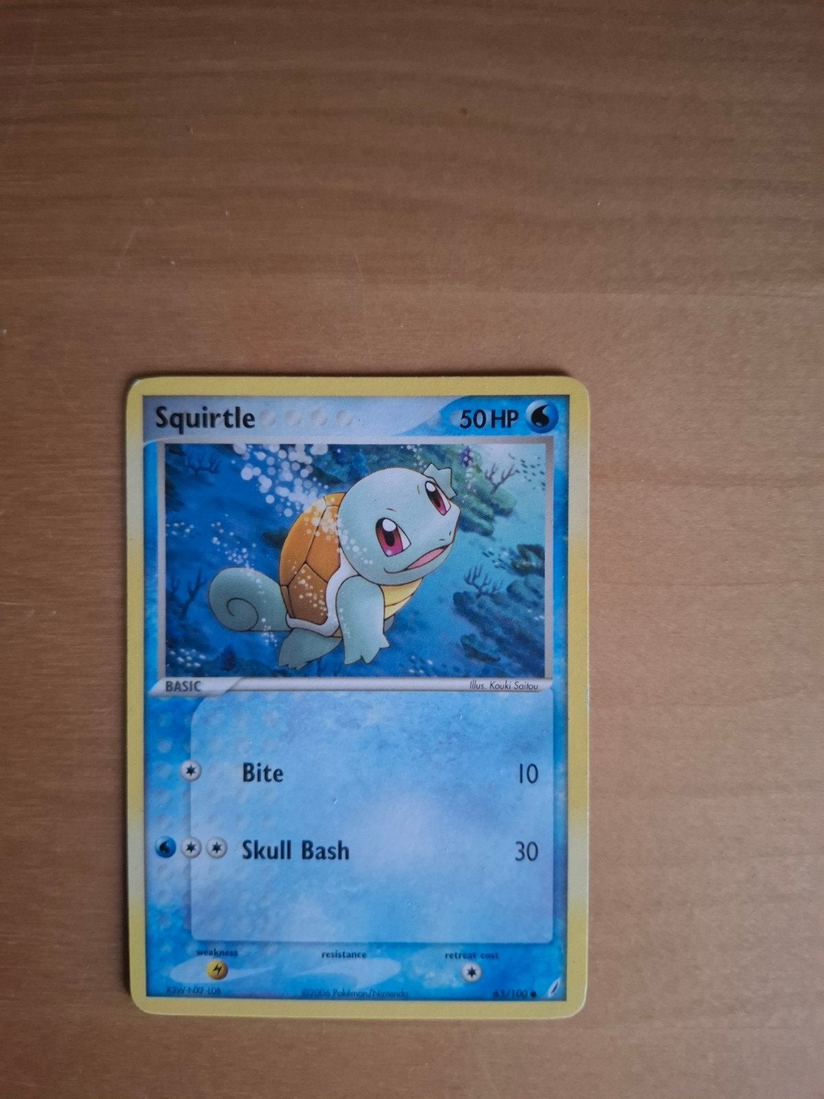 Pokemon kaart squirtle 63/100, crystal guardians, Ophalen of Verzenden