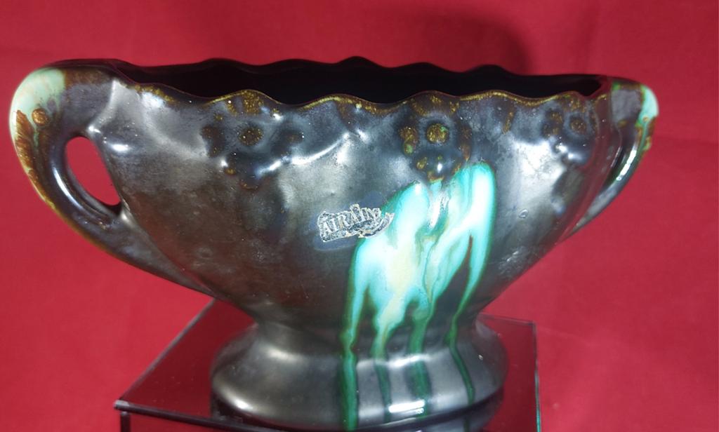 Prachtige Art Deco Jardinière – Faïence de Thulin – "Airain", Ophalen of Verzenden
