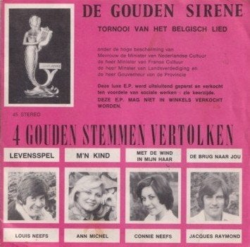 Ann Michel / Connie Neefs…. “De gouden sirene” – Single - EP, Gebruikt, 7 inch, Ophalen of Verzenden, EP