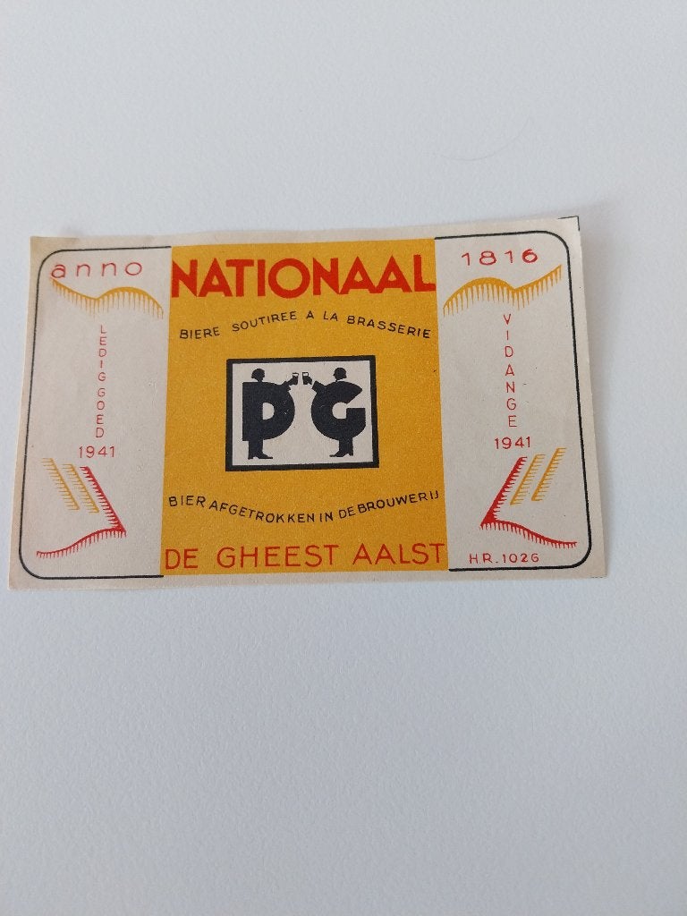 Bieretiket Nationaal De Gheest Aalst 3, Ophalen of Verzenden, Gebruikt