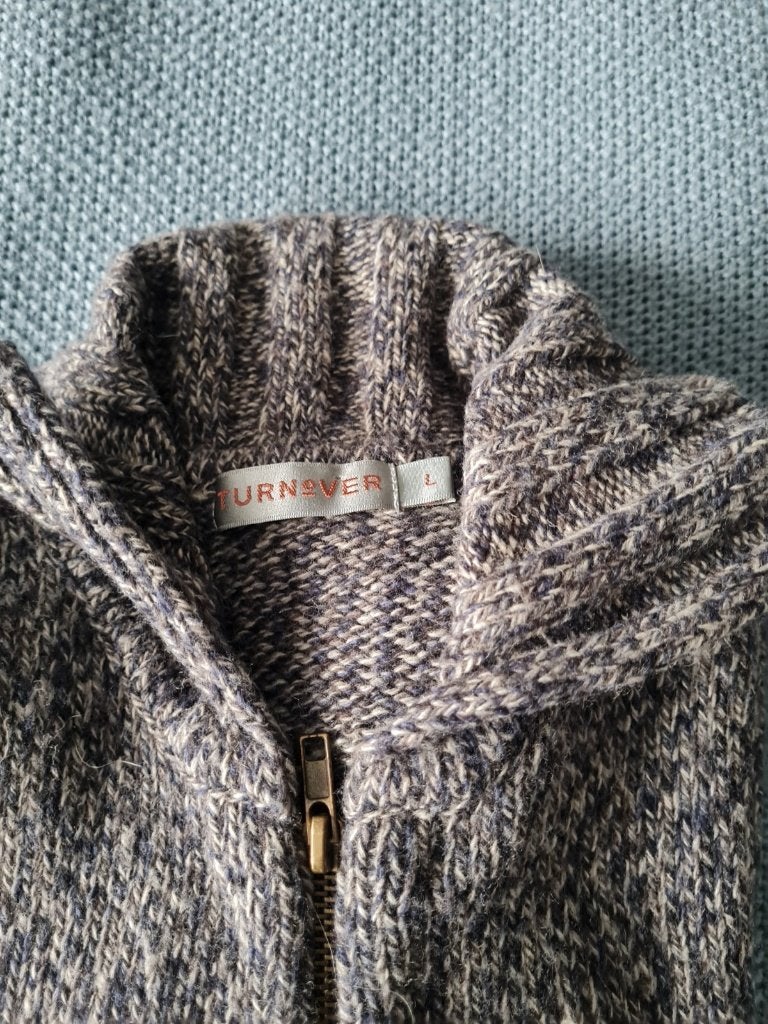 Wollen cardigan - vest / Turnover maat L, Vêtements | Femmes, Enlèvement ou Envoi, Taille 42/44 (L), Bleu
