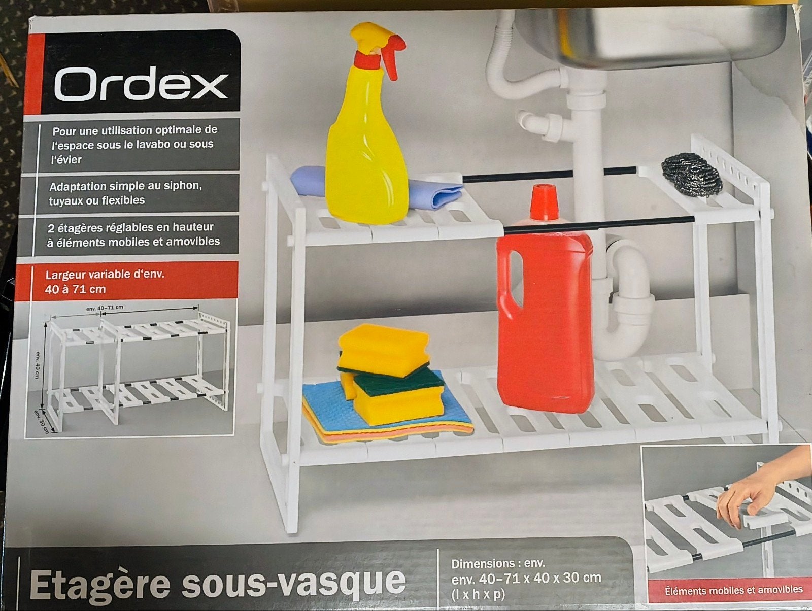 Rekje voor in de spoelkast, Ophalen, Nieuw