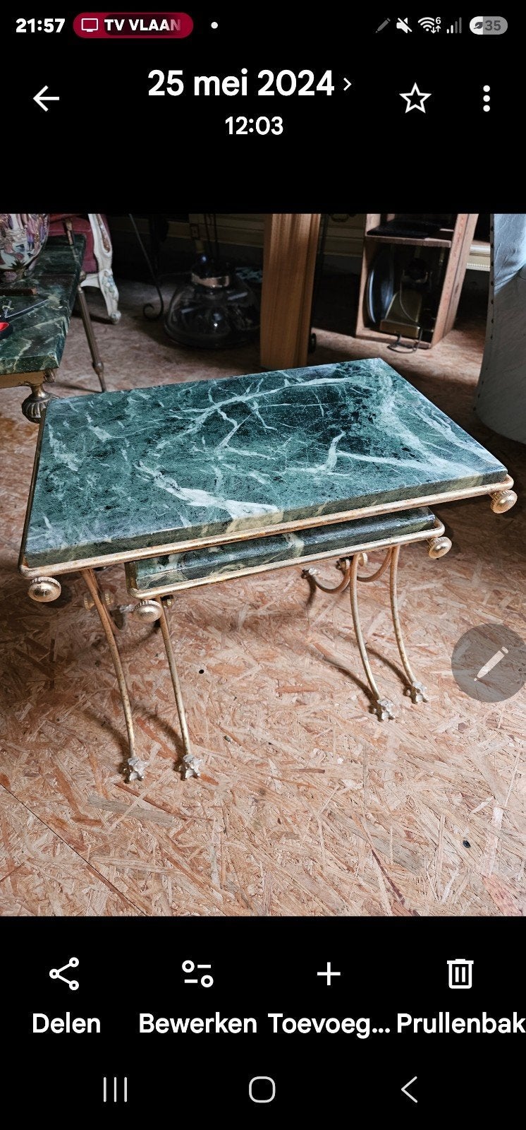 marmeren  bijzettafels, Ophalen of Verzenden