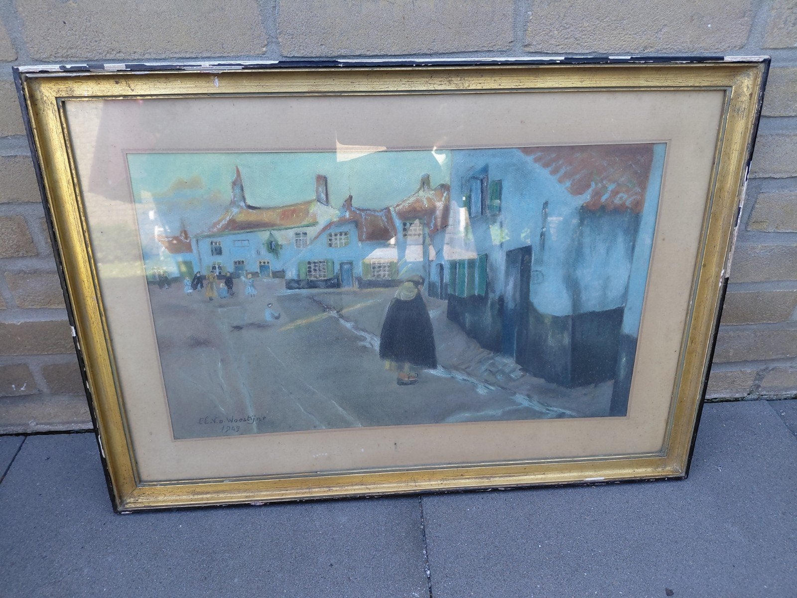Schilderij vd woestijne, Antiek en Kunst, Kunst | Schilderijen | Klassiek, Ophalen of Verzenden