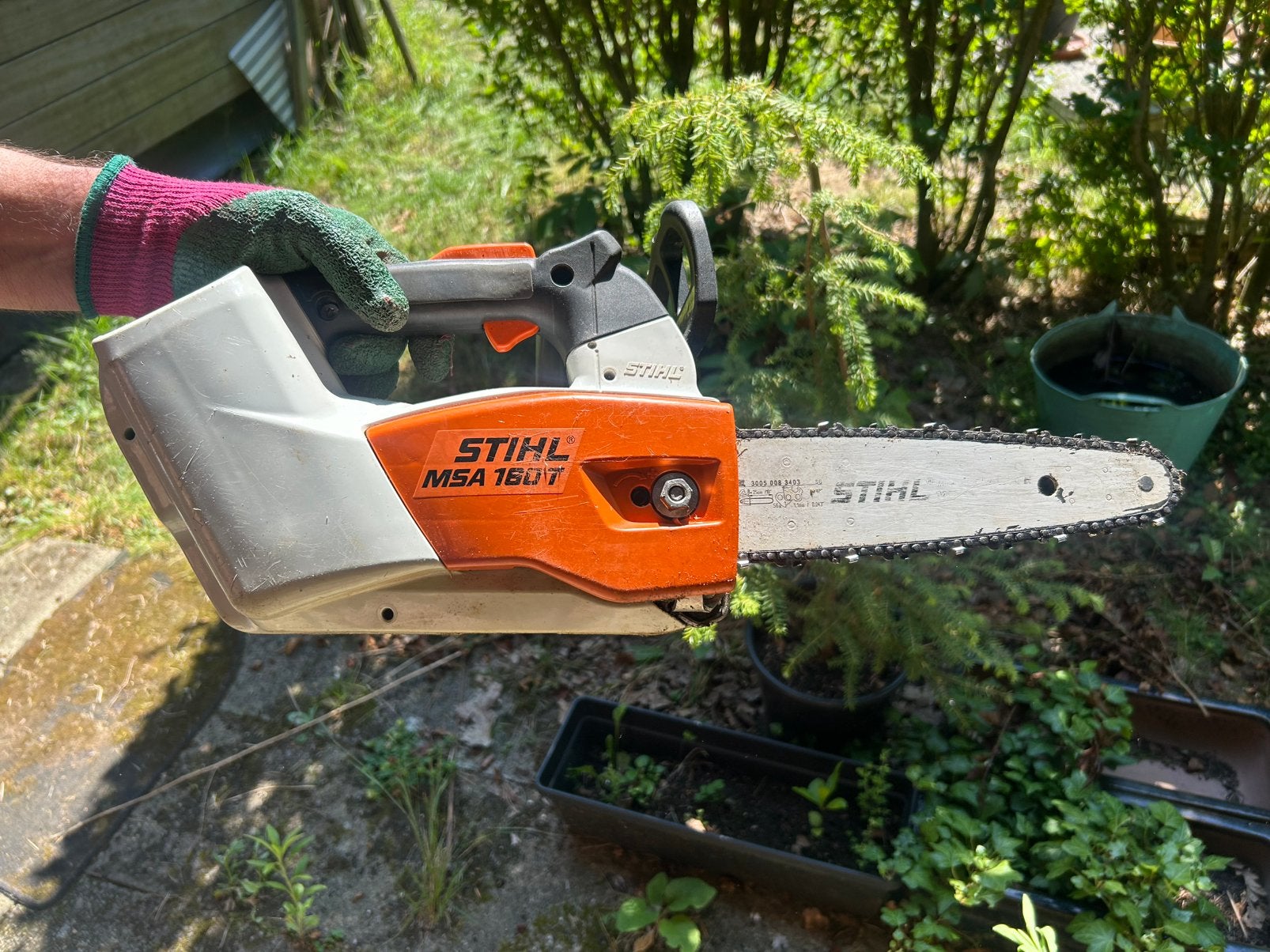 Scie à chaîne Stihl MSA160 T, Jardin & Terrasse, Enlèvement, Utilisé