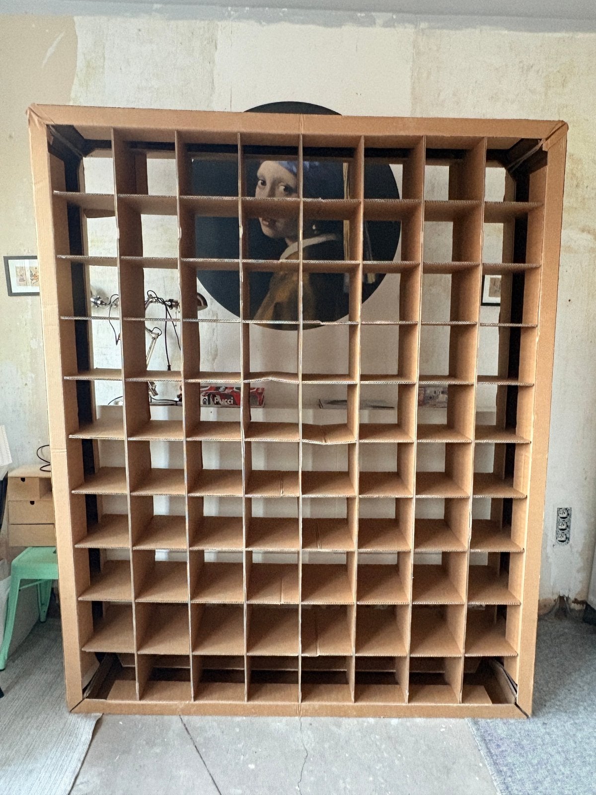GRATIS bedframe uit karton 160x200, Ophalen, Overige materialen, Gebruikt, Bruin