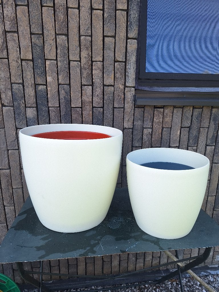Ensemble de pots de fleurs Elho, 25 à 40 cm, Rond, Enlèvement, Utilisé