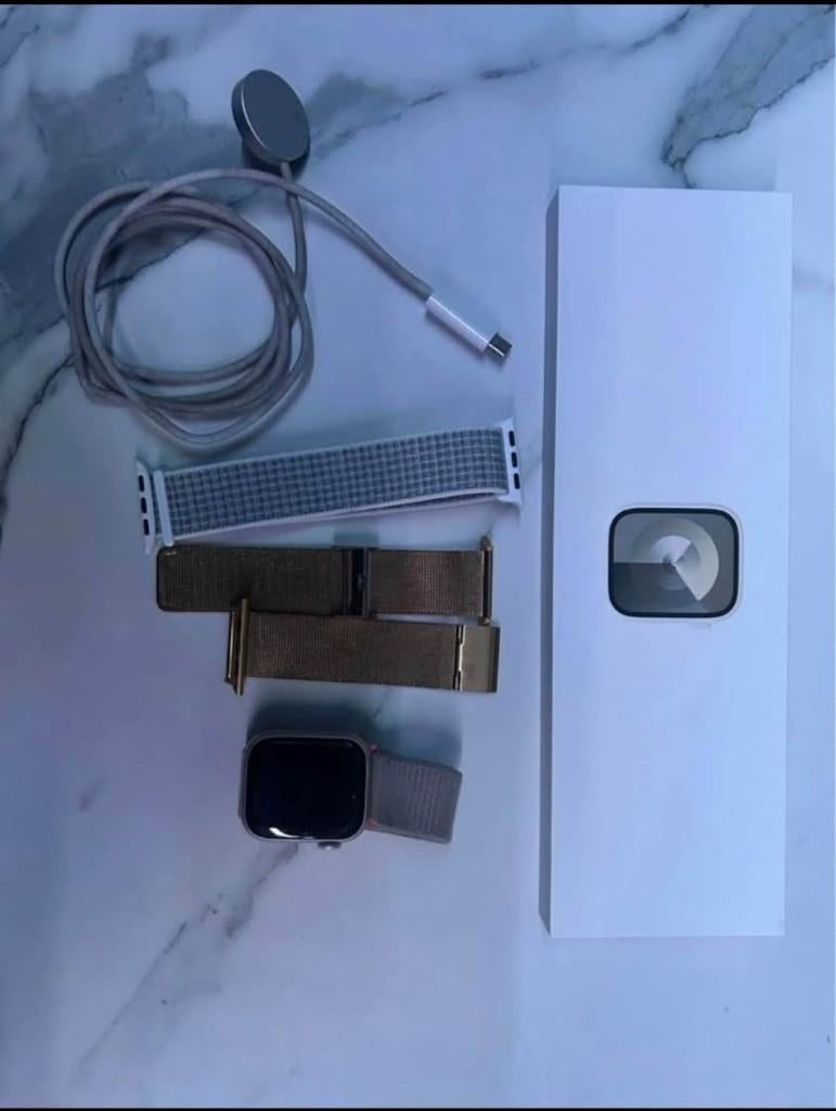 Apple watch serie 9, Handtassen en Accessoires, Smartwatches, Ophalen, Gebruikt, IOS, Waterdicht