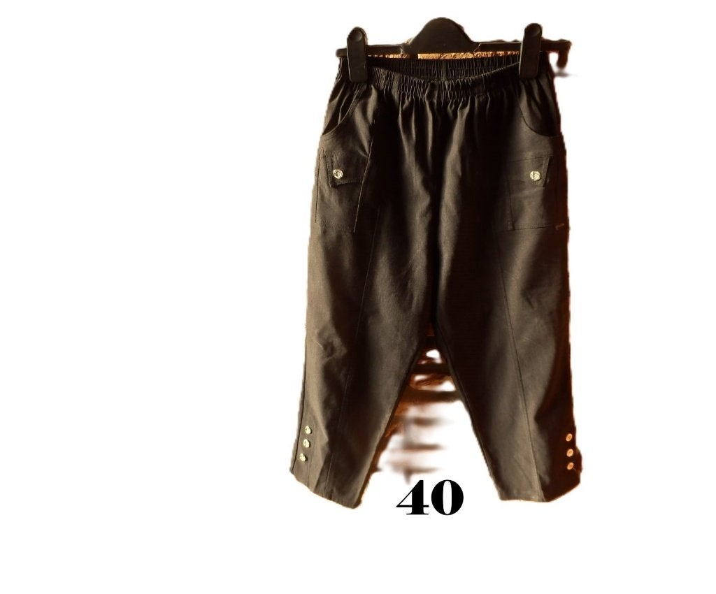 (60)- pantacourt femme t.40 noir - celia -, Kleding | Dames, Broeken en Pantalons, Gedragen, Maat 36 (S), Zwart, Driekwart, Ophalen of Verzenden