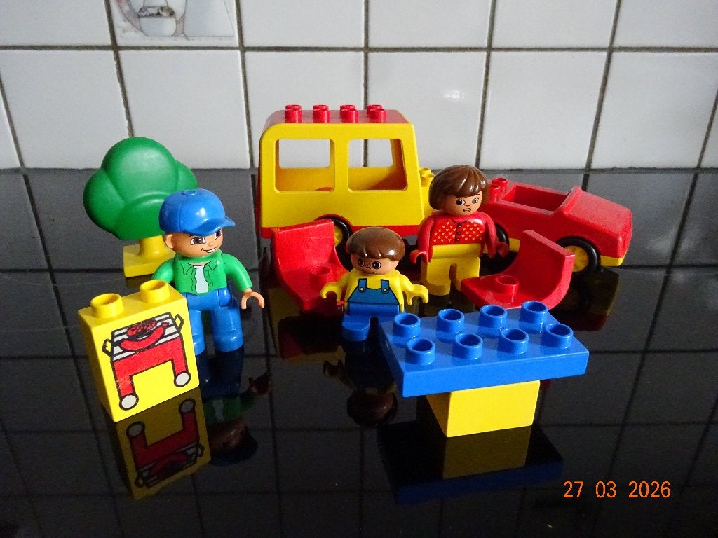 duplo, retro set caravan met gezin*VINTAGE*, Enlèvement ou Envoi, Duplo