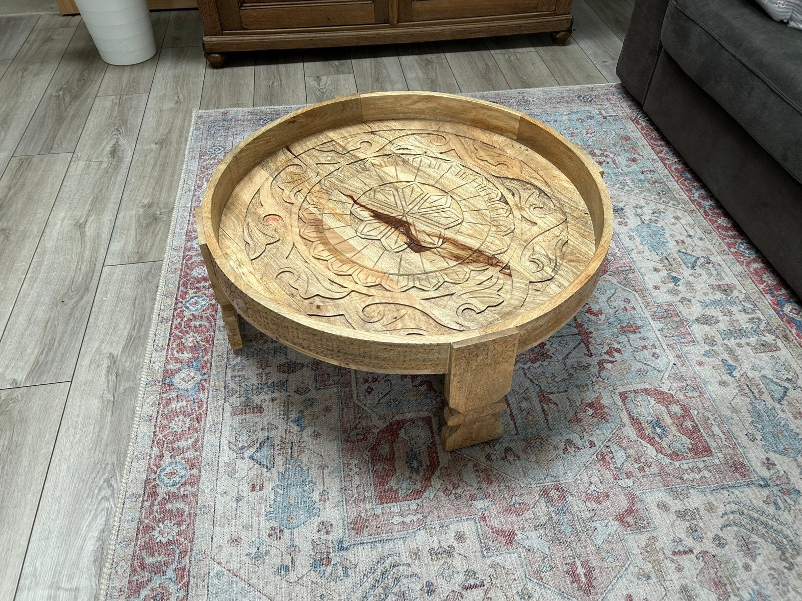 Table de salon en bois de manguier, Maison & Meubles, Enlèvement, Comme neuf