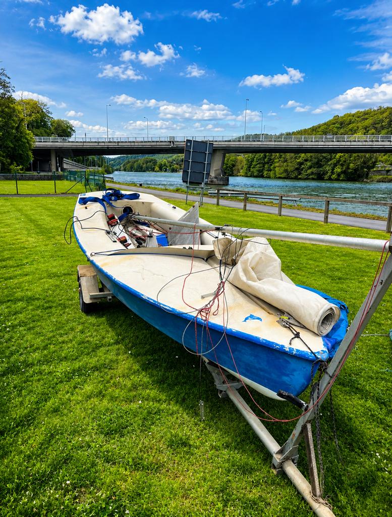 Bateau voilier SNIPE avec remorque, Ophalen, Laser, Gebruikt, Composiet