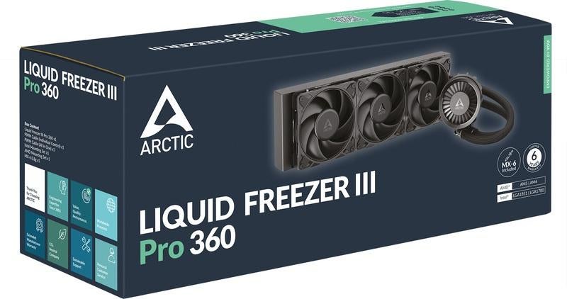 ARCTIC Liquid Freezer III Pro 360 (black) waterkoeler, Computers en Software, Computerkoelers, Ophalen of Verzenden, Nieuw, Waterkoeling