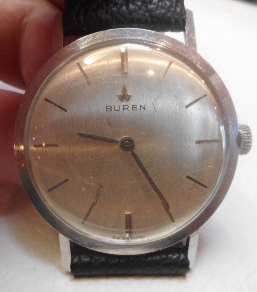 36) Buren mécanique extra plat vintage, Verzenden, Gebruikt