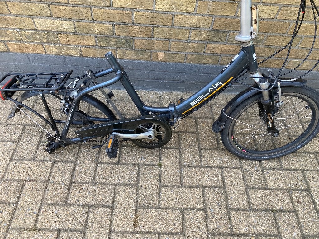 plooifiets elektrisch- voor onderdelen - belair, Enlèvement, Utilisé, Totalement pliable