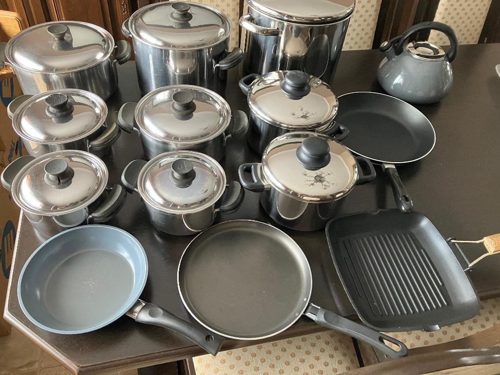 Set kookpotten en pannen, Huis en Inrichting, Keuken | Potten en Pannen, Ophalen, Gebruikt