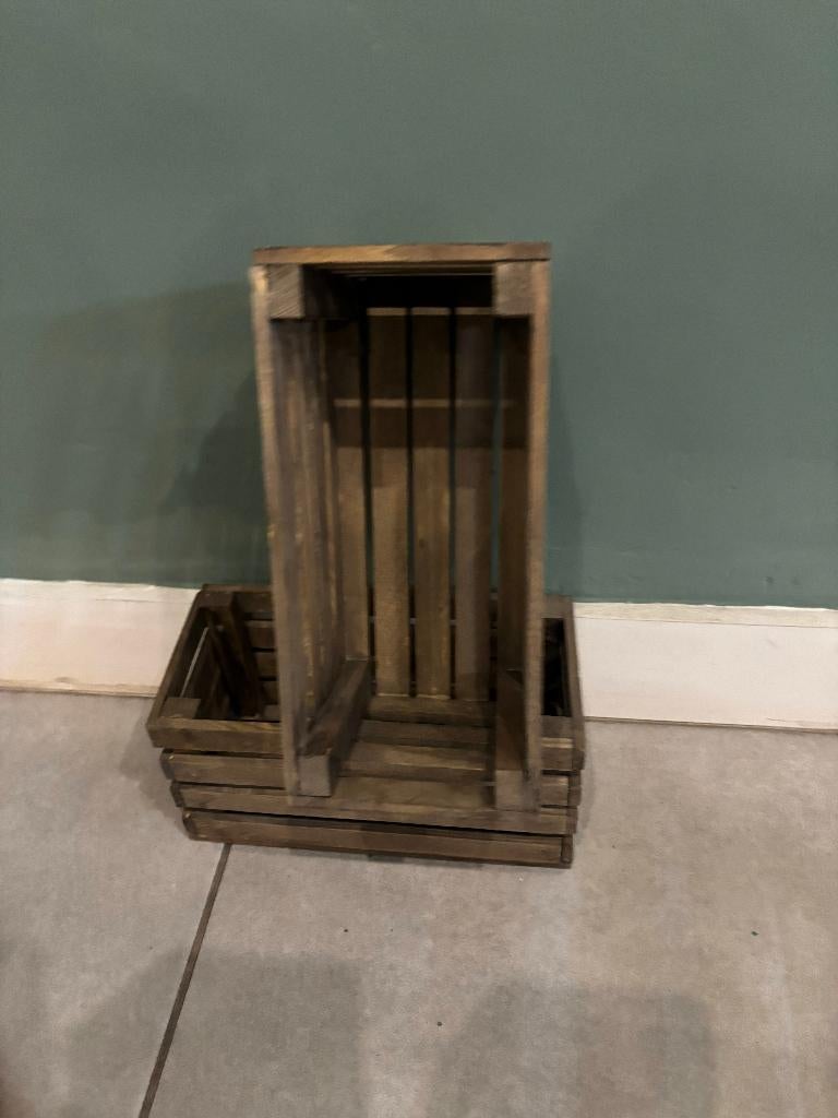 Decoratieve kistjes / Appelkistjes – Dark Oak, Hout, Nieuw, Ophalen of Verzenden, Rijkevorsel