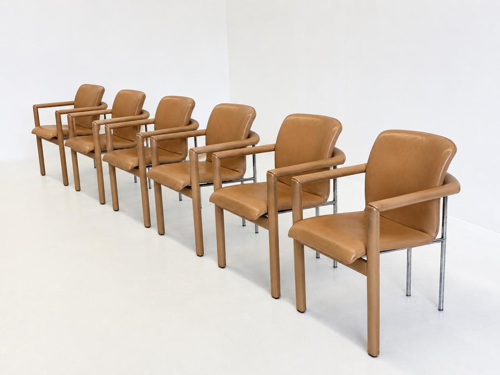 6 Leolux Cachucha stoelen, Huis en Inrichting, Stoelen, Ophalen of Verzenden
