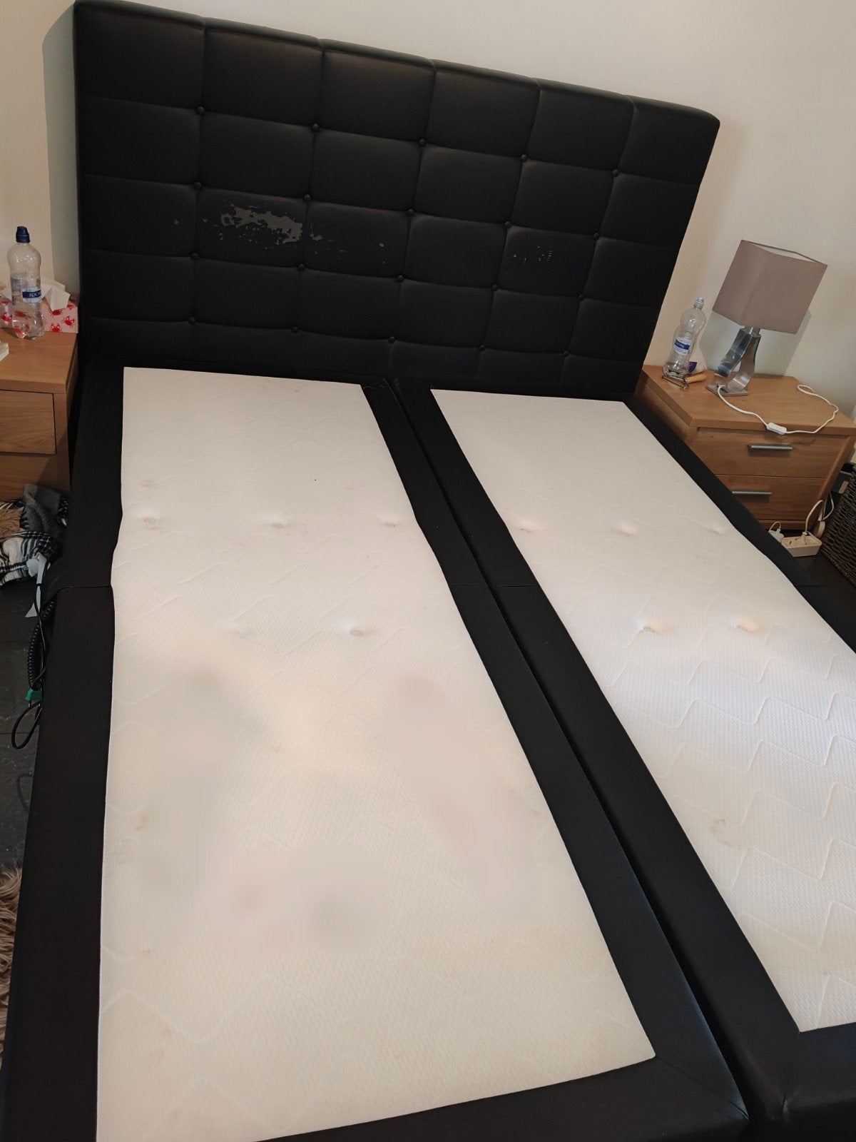 Lederlook boxspring, Huis en Inrichting, Slaapkamer | Boxsprings, Ophalen