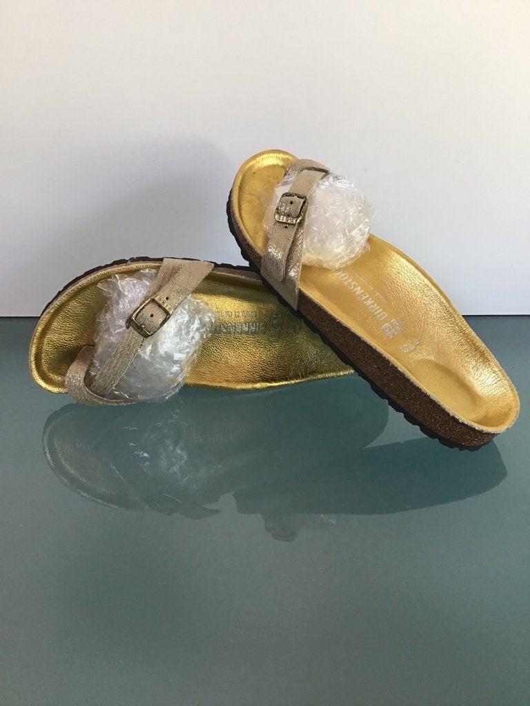 Birkenstock 39 Piazza goud | Nieuw! | Gratis verzenden, Kleding | Dames, Slippers, Verzenden, Nieuw, Birkenstock