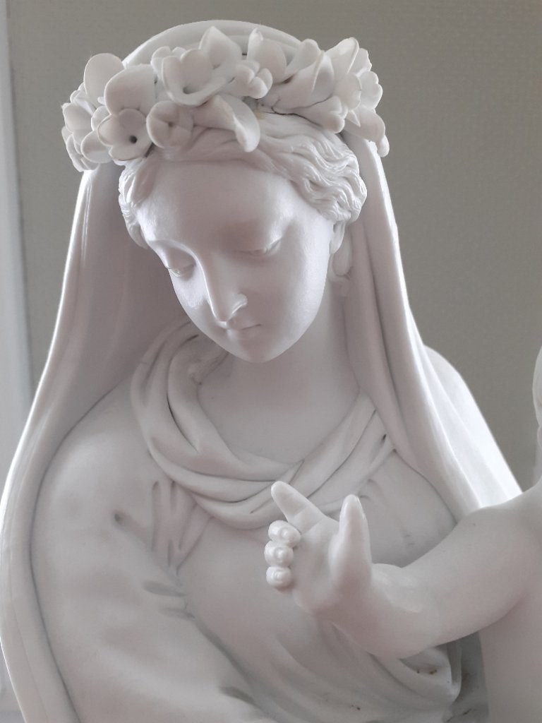 Onze Lieve Vrouw-beeld in biscuit, Antiek en Kunst, Antiek | Religieuze voorwerpen, Ophalen