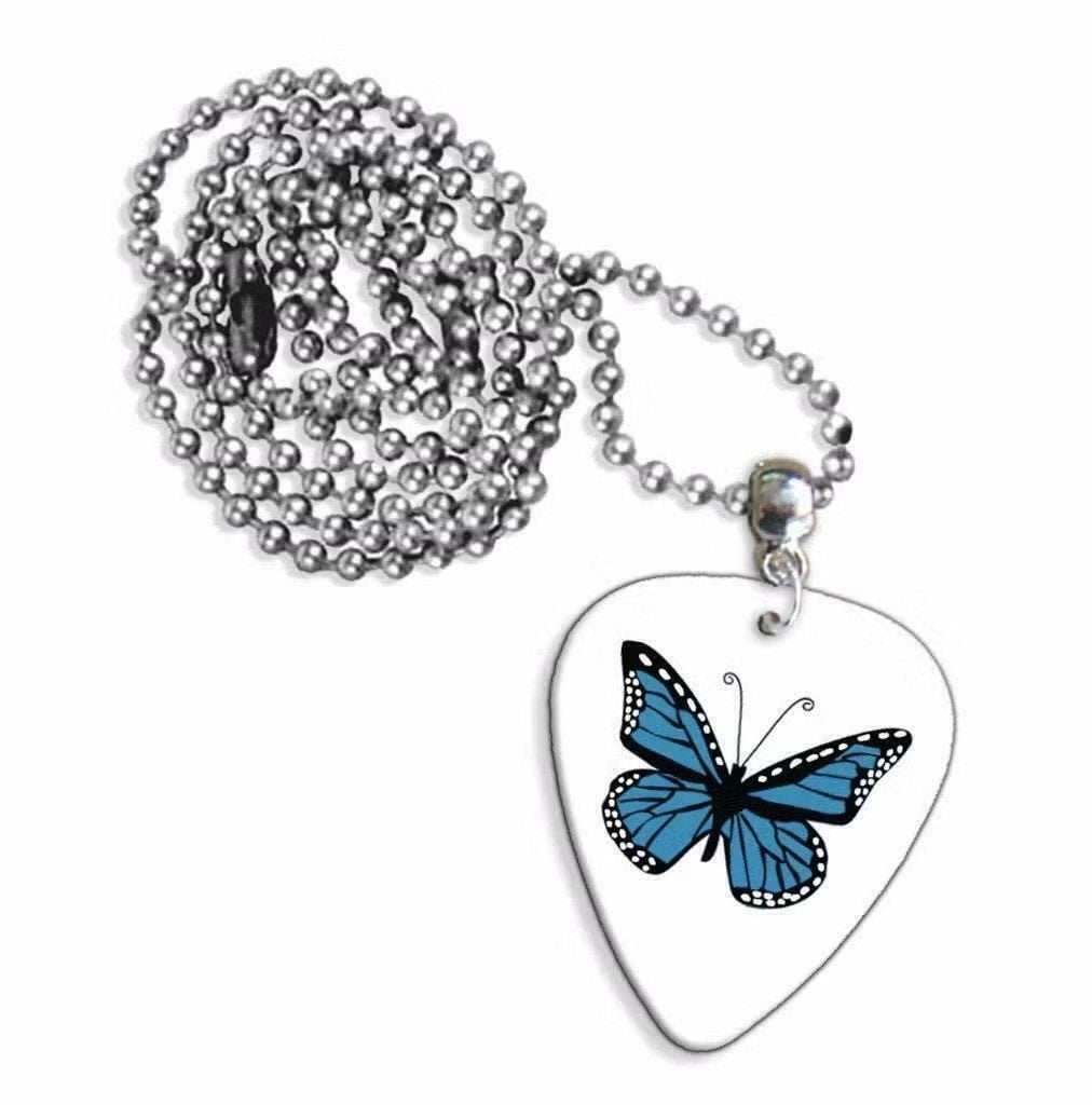 Plectrum ketting of sleutelhanger van blauwe vlinder, Verzamelen, Ophalen of Verzenden, Nieuw