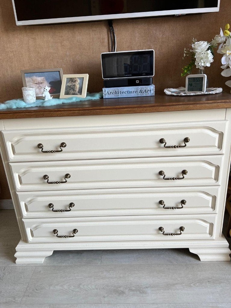 Prachtige gerestaureerde landelijke commode, Enlèvement, Comme neuf, Chêne, Landelijk