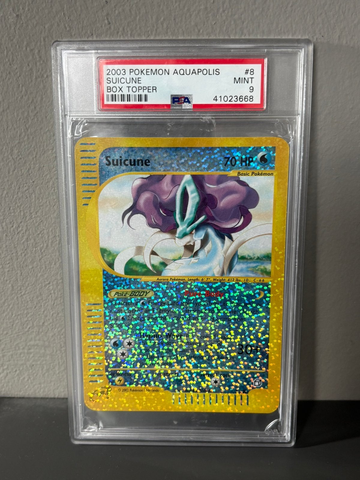 Suicune box topper psa 9, Ophalen of Verzenden, Zo goed als nieuw