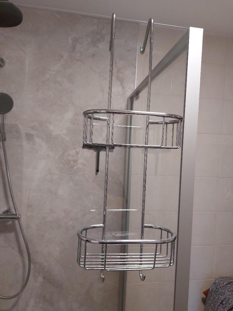 Doucherek in glans RVS, Ophalen, Minder dan 50 cm, Overige typen, Zo goed als nieuw