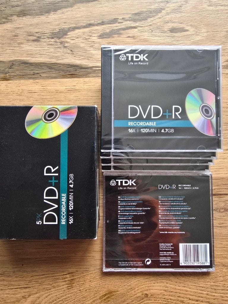 lot de 5 DVD+R TDK 4,7 Go / 120 min / 16x, Enlèvement ou Envoi, Comme neuf, Dvd, TDK