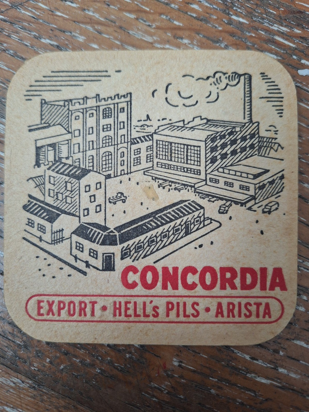 oud bierviltje brouwerij Concordia Geraardsbergen, Ophalen of Verzenden
