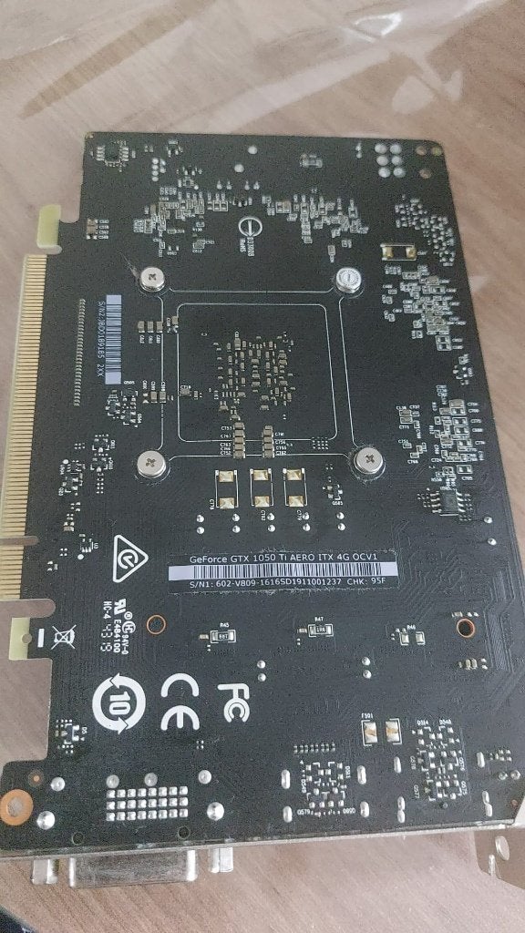 Geforce GTX 1050 Ti AERO ITX 4G OCV1, Computers en Software, Videokaarten, Ophalen, PCI-Express 3, Gebruikt, GDDR5