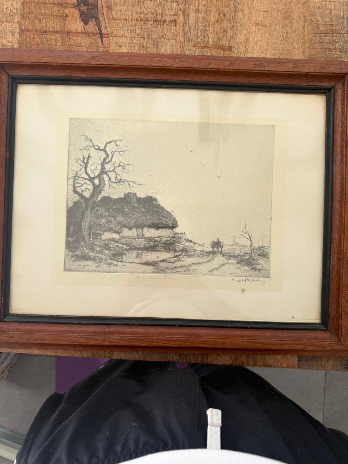 Ets van Dirk Baksteen, Antiek en Kunst, Kunst | Tekeningen en Fotografie, Ophalen, Ets